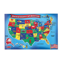 Cargar imagen en el visor de la galería, U.S.A. (United States) Map Floor Puzzle - 51 Pieces
