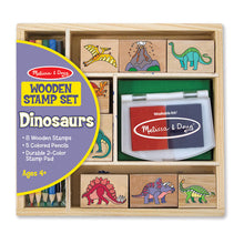 Cargar imagen en el visor de la galería, Wooden Stamp Set - Dinosaurs
