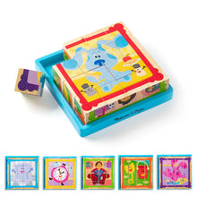 Load image into Gallery viewer, Blue&#39;s Clues &amp; You! Wooden Cube Puzzle - 16 Pieces
