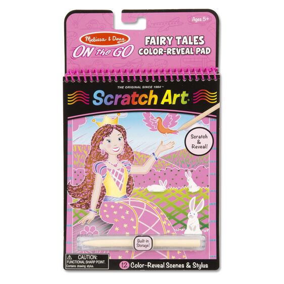 On the Go Scratch Art Color Reveal Pad - Fairy Tales