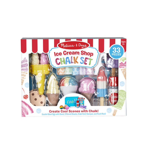 Ice cream shop chalk set