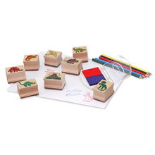 Cargar imagen en el visor de la galería, Wooden Stamp Set - Dinosaurs
