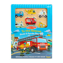 Load image into Gallery viewer, To The Rescue Book &amp; Puzzle Play Set
